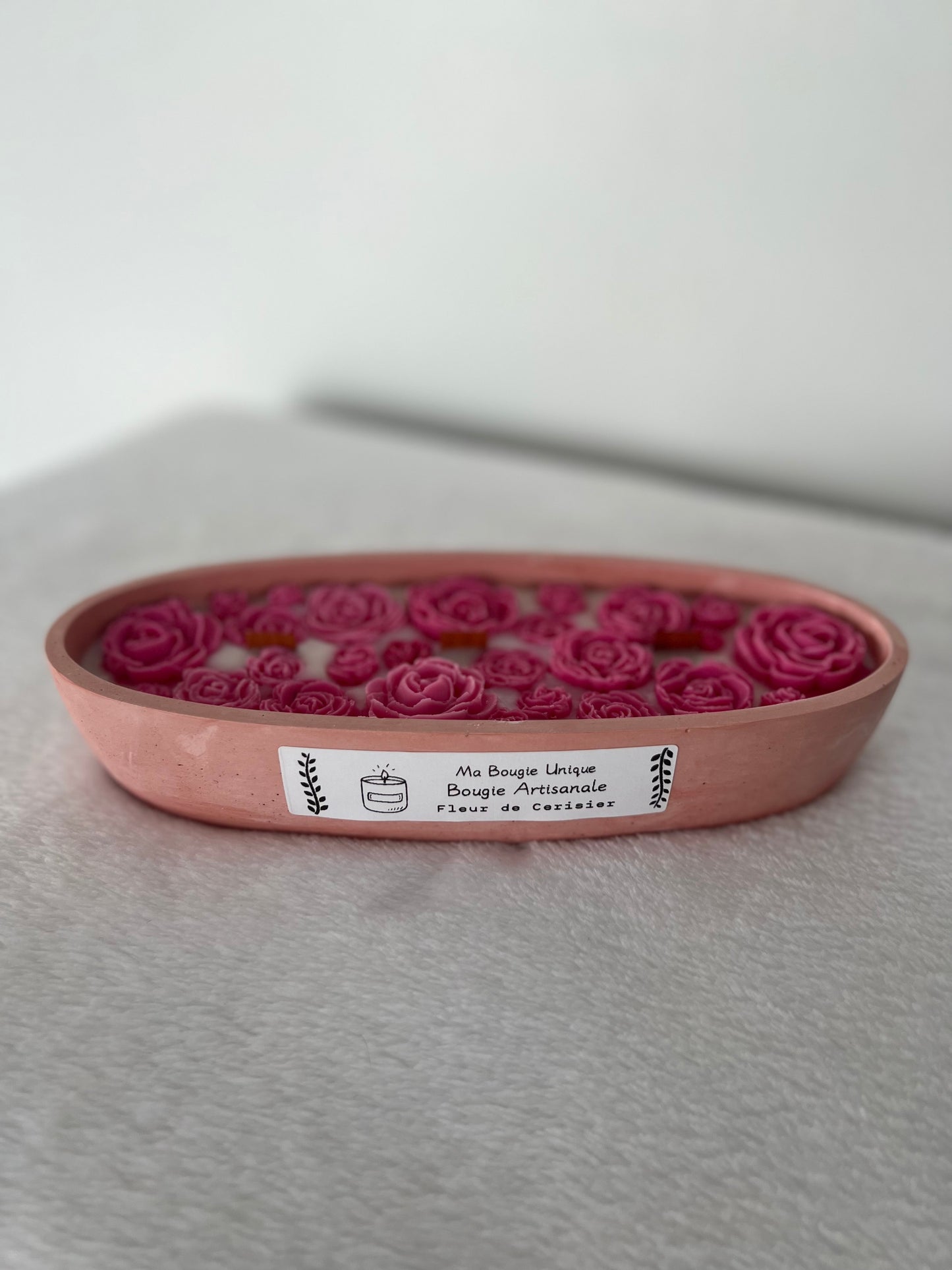 Petit pot ovale roses